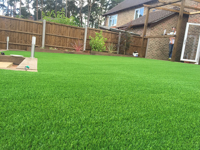 Full garden view showing lawn and landscaping
