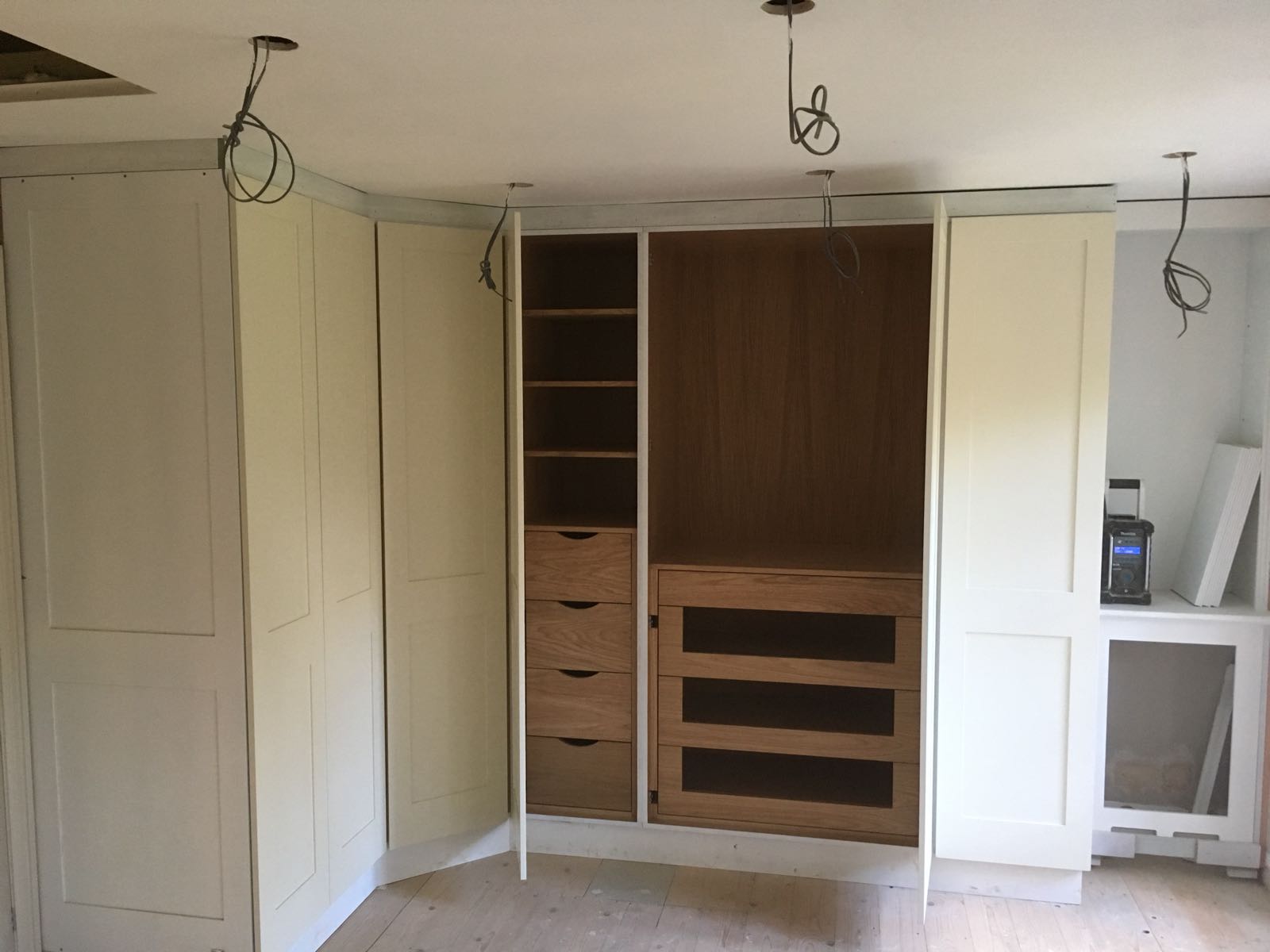 Completed bespoke wardrobe installation