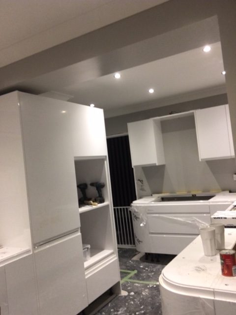 Kitchen taking shape with units installed